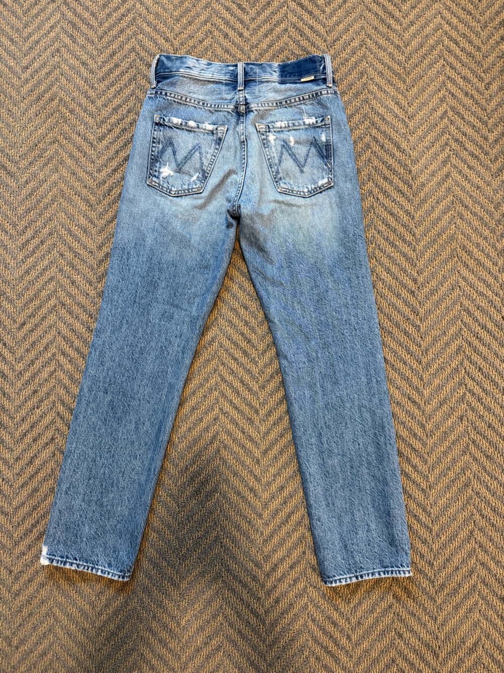 MOTHER Faded Blue Slim-Straight Jeans